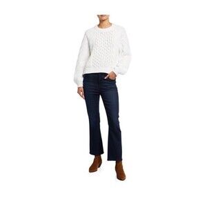 J Brand Franky high Rise Cropped Bootcut Jeans Dark Wash